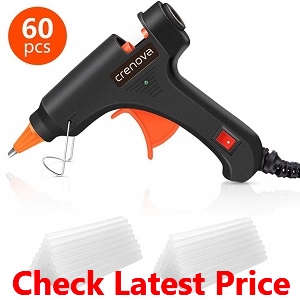 CRENOVA Hot Glue Gun, Glue Gun Kit with 60pcs Glue Sticks_,
